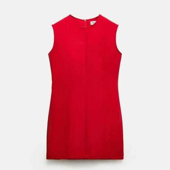 ZARA SHORT TEXTURED DRESS ZW COLLECTION - Picture 2 of 4